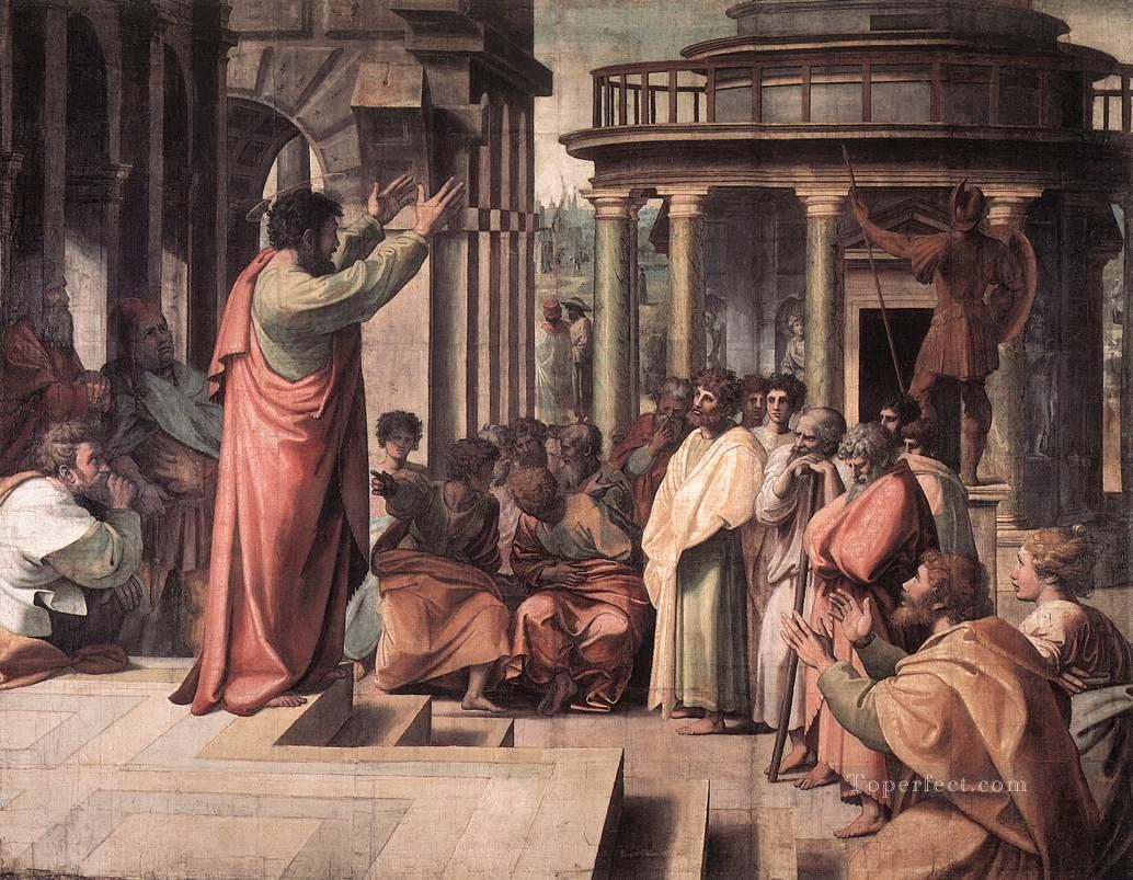 St Paul Preaching in Athens Renaissance master Raphael Oil Paintings
